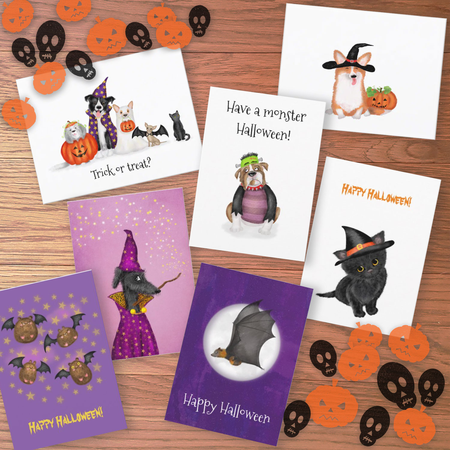 Halloween cards by Leopardy Nonsense