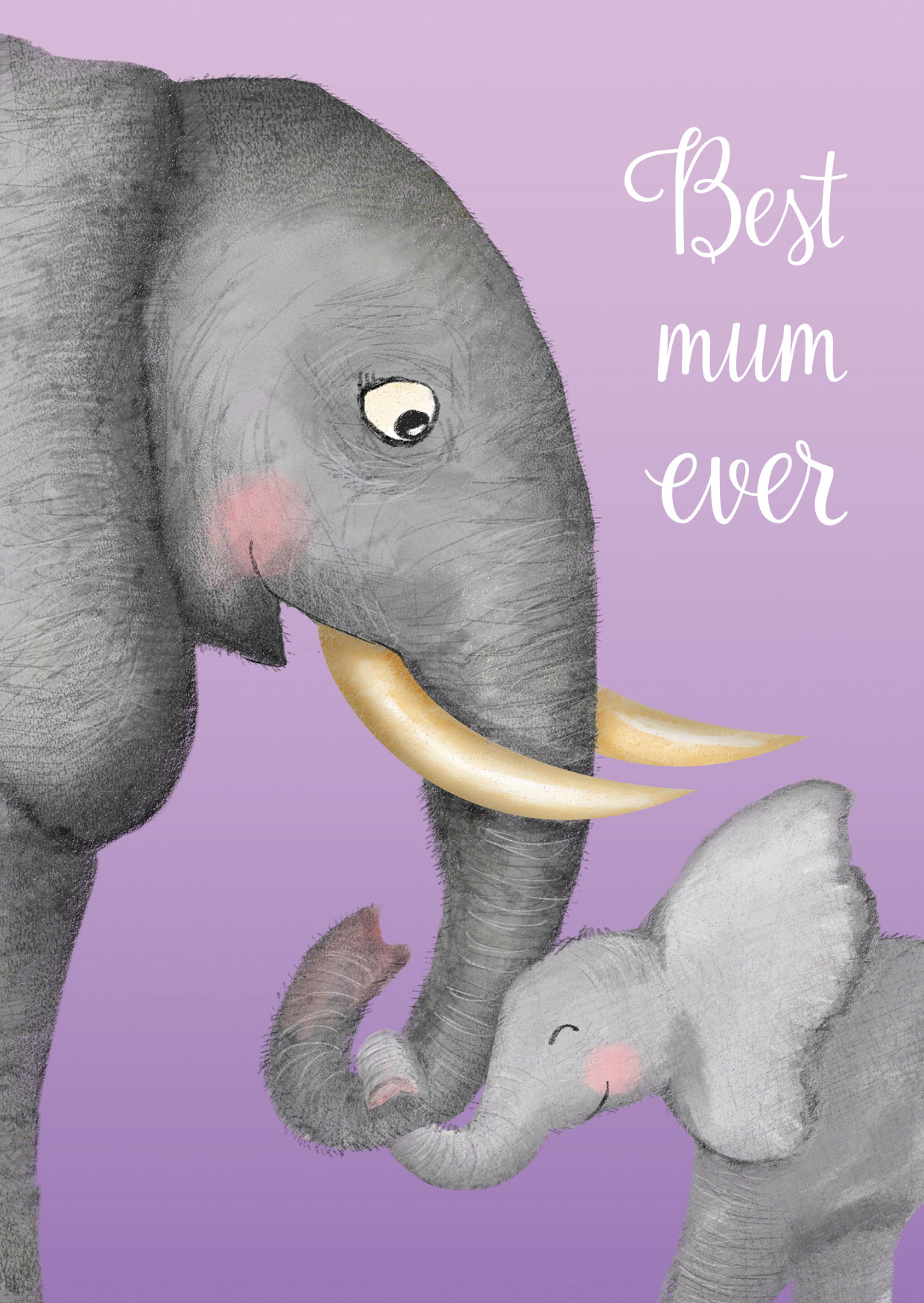 Elephant Mother's Day card.