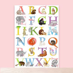 Animal ABC fine art A3 print