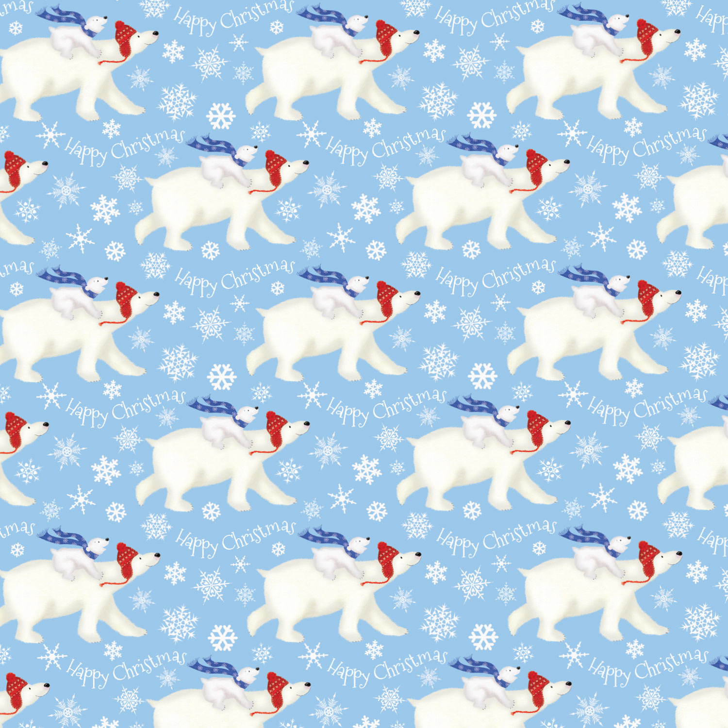 Christmas polar bear wrapping paper and gift tags - Image 2